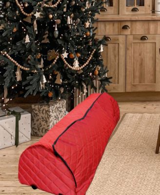Quilted Rolling Artificial Christmas Tree Storage Bag for Trees Up to 9&#39;