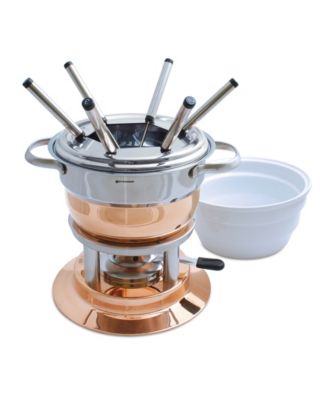 Lausanne 11 Piece Copper Fondue Set