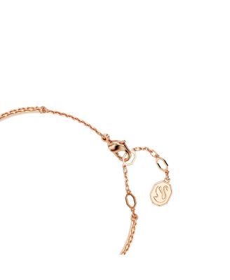 Swan, Black, Rose Gold-Tone Iconic Swan Bangle Bracelet