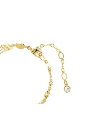 Round Cut, White, Gold-Tone Imber Wide Bracelet