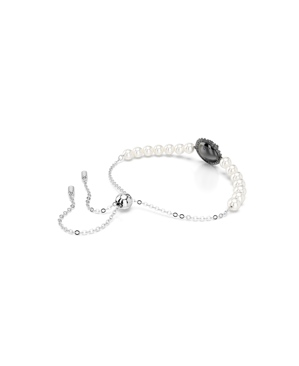 Swarovski Swan, Rhodium Plated Iconic Swan Bracelet - Gray