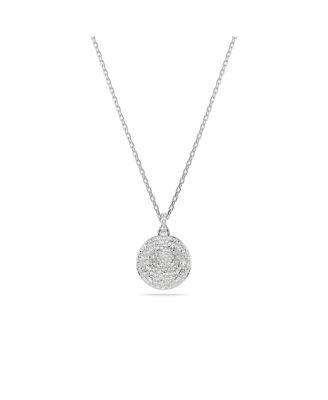 White, Rhodium Plated or Rose-Gold Tone or Gold-Tone Meteora Layered Pendant Necklace