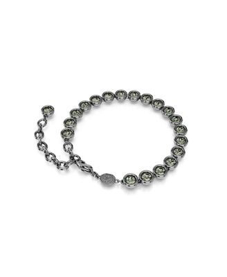 Round Cut, Black, Ruthenium Plated Imber Tennis Bracelet