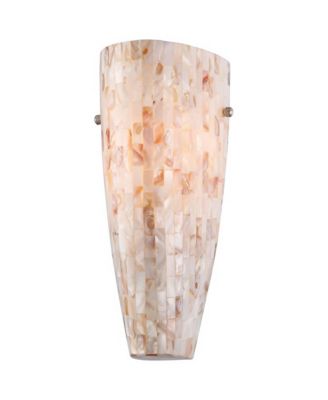 Isola Modern Wall Light Sconce Mosaic Mother of Pearl Glass Hardwire 5" Fixture for Bedroom Bathroom Vanity Reading Living Room