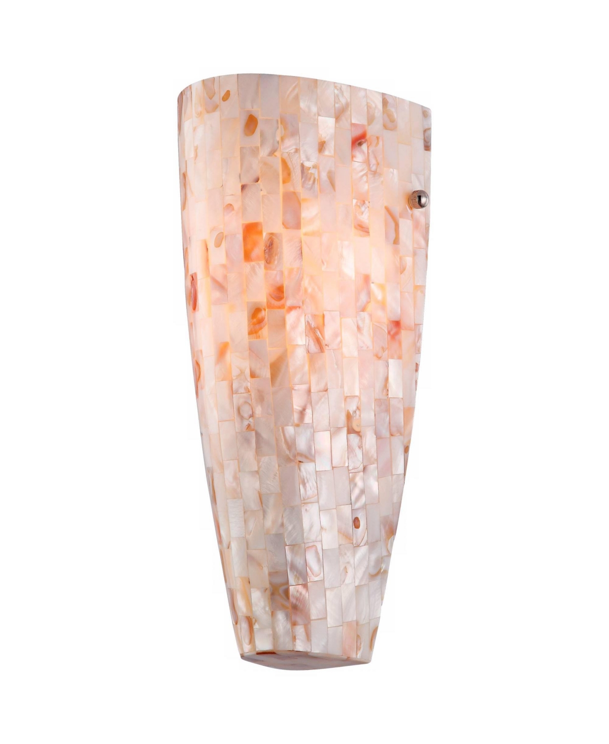 Modern Wall Light Sconces Set of 2 Brushed Steel Metal Hardwired Fixture Mother of Pearl Mosaic Tiles for Bedroom Bathroom Vanity Living Room Hallw