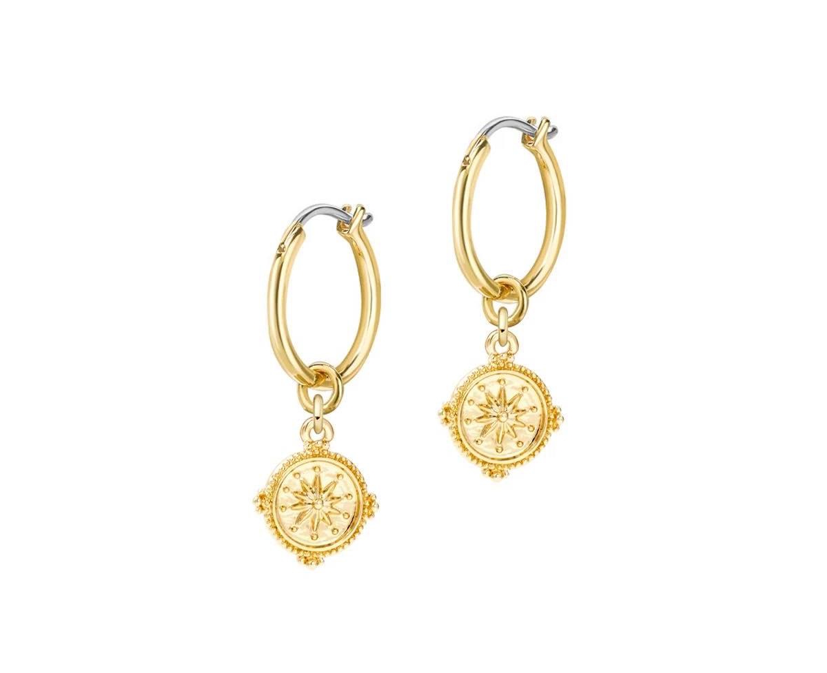 Huggie Dangle Earrings for Women - Gold