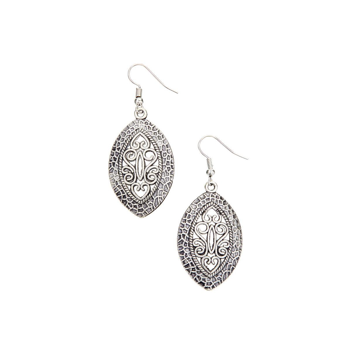 Tara Retro Earring Women's Drop Dangle Earring - Silver
