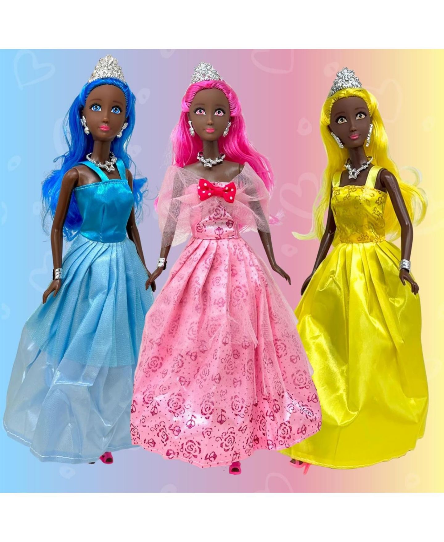 Детские куклы The New York Doll Collection Princess Posable Dolls, 11.5", 3-Piece Set, от 3 лет — фото 2