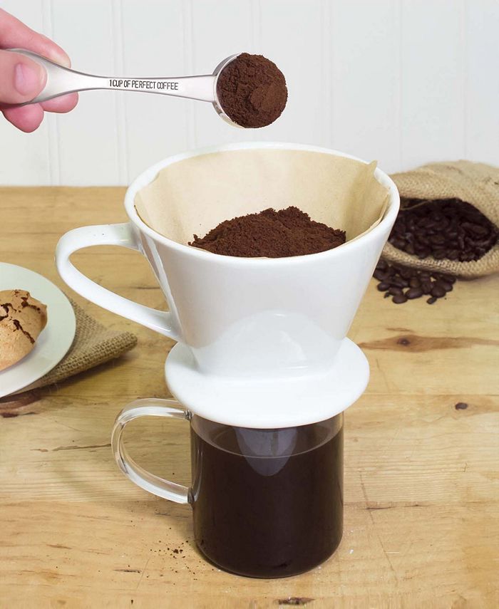 Fino 2Piece Coffee Maker and Coffee Scoop, Brews Up to 8 Servings, 34