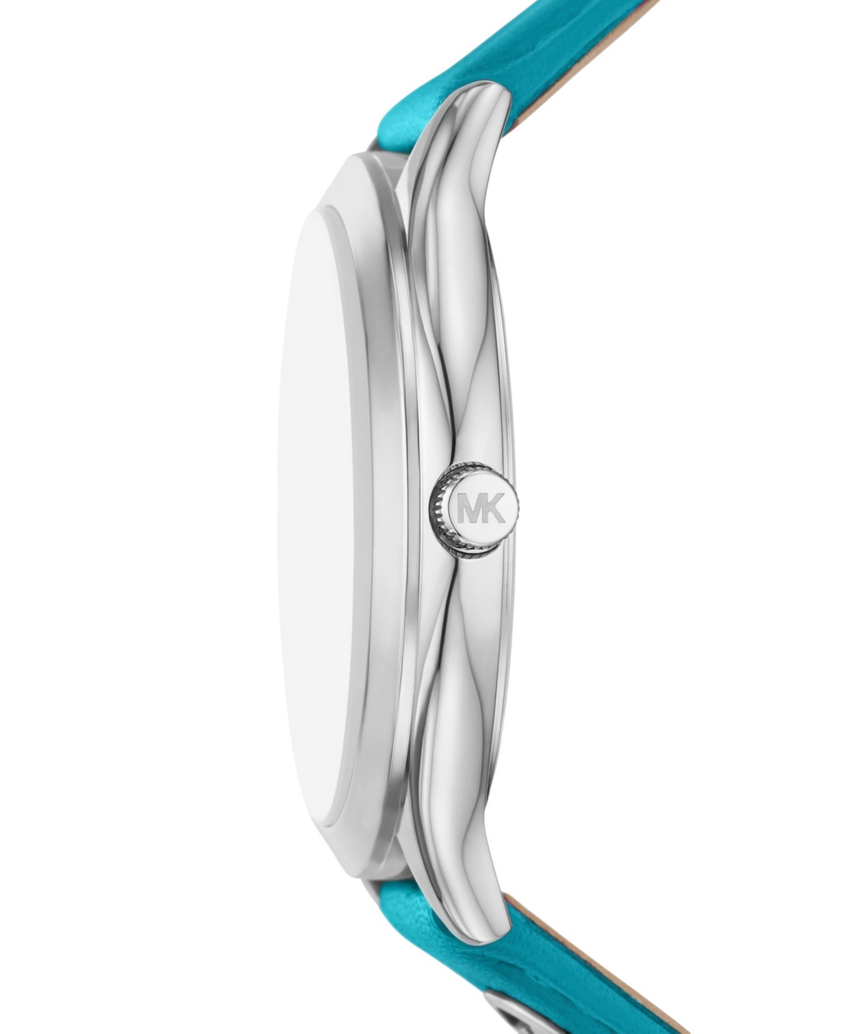 Michael Kors Women's Slim Runway Three-HandLeather Watch 38mm - Santorini Blue