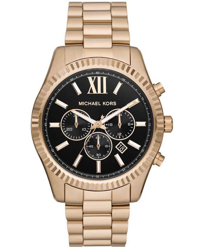 Michael kors men's lexington watch gold clearance