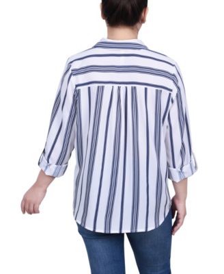 Women's Long Roll Tab Sleeve Blouse