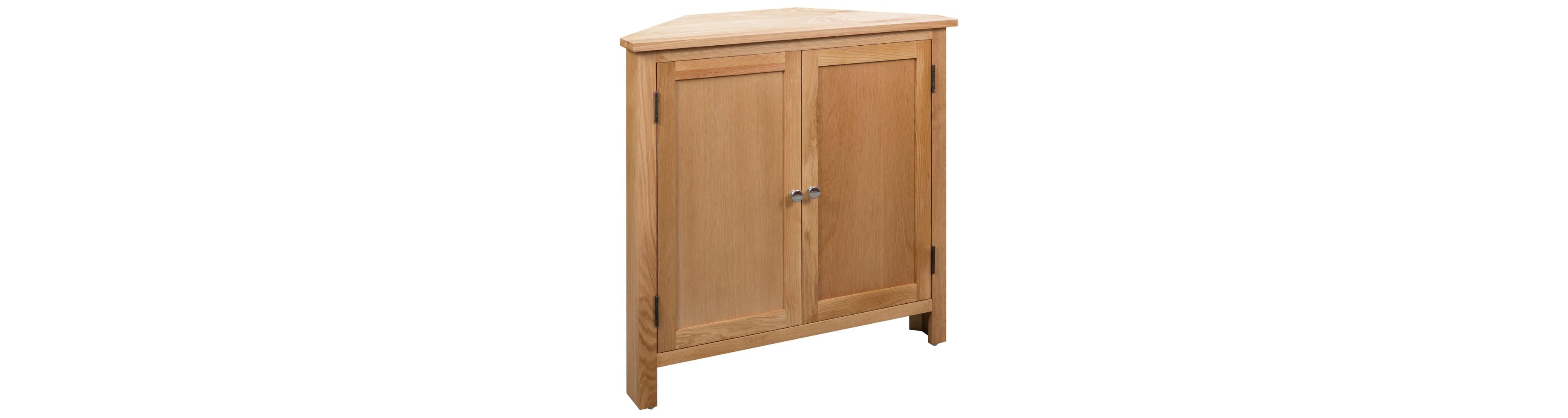 Corner Cabinet 31.4"x13.1"x30.7" Solid Oak Wood