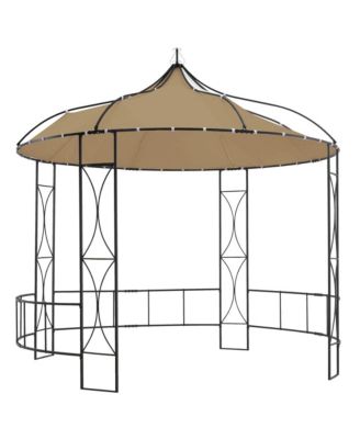 Gazebo 118.1"x114.2" Taupe Round