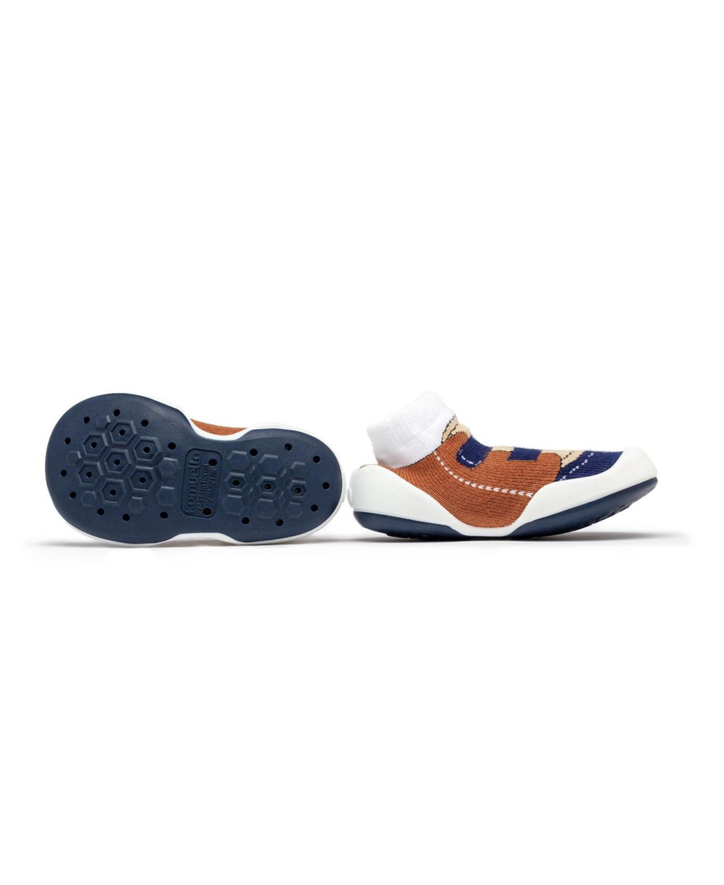 Обувь Komuello Breathable Washable Non-Slip Sock Shoes Walker - Brown для мальчиков-малышей — фото 2