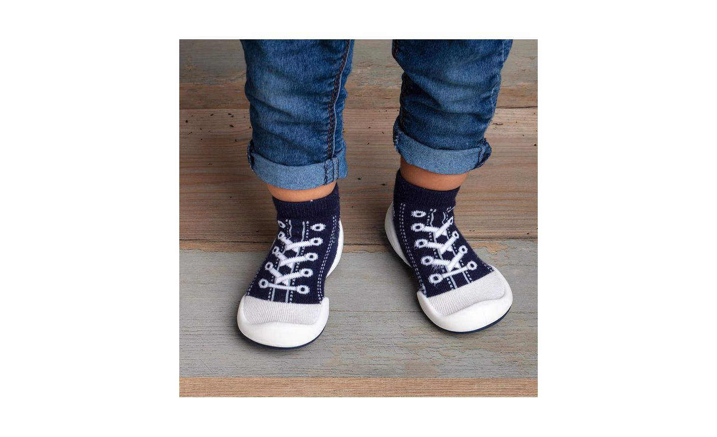 Детские кроссовки Komuello Infant Girl Boy First Walk Sock Shoes Sneakers - Navy — фото 2
