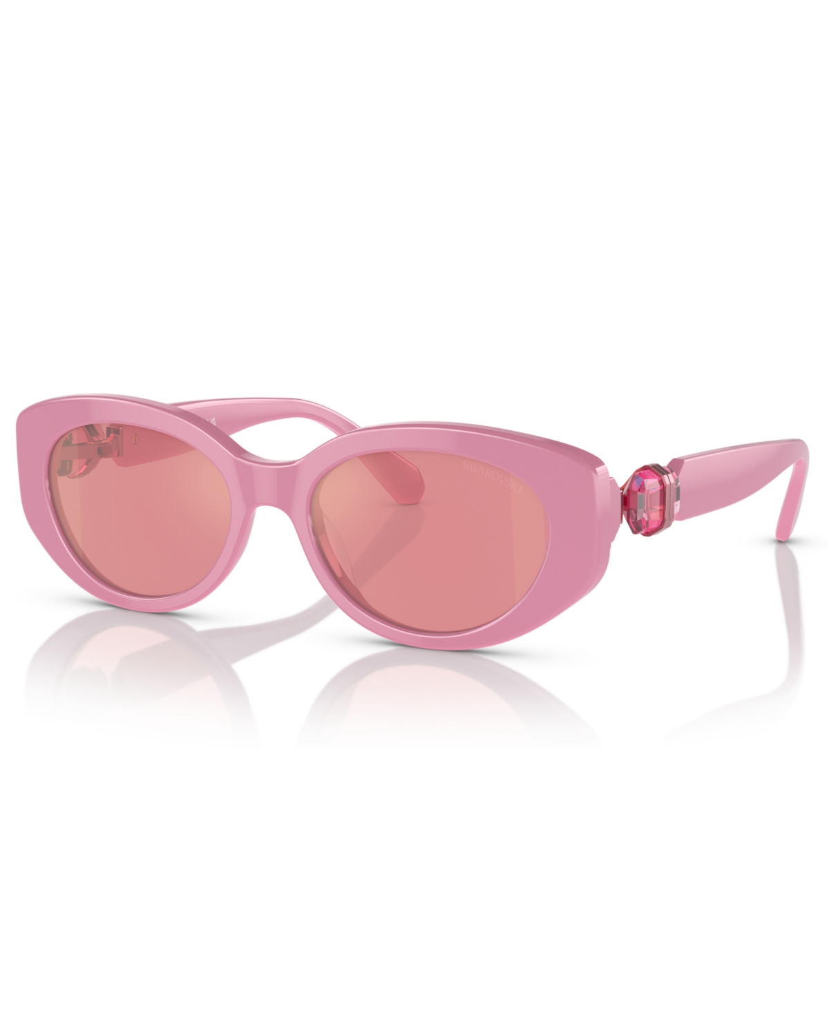 Swarovski Crystal-embellished Cat-eye Frame Sunglasses In Pink