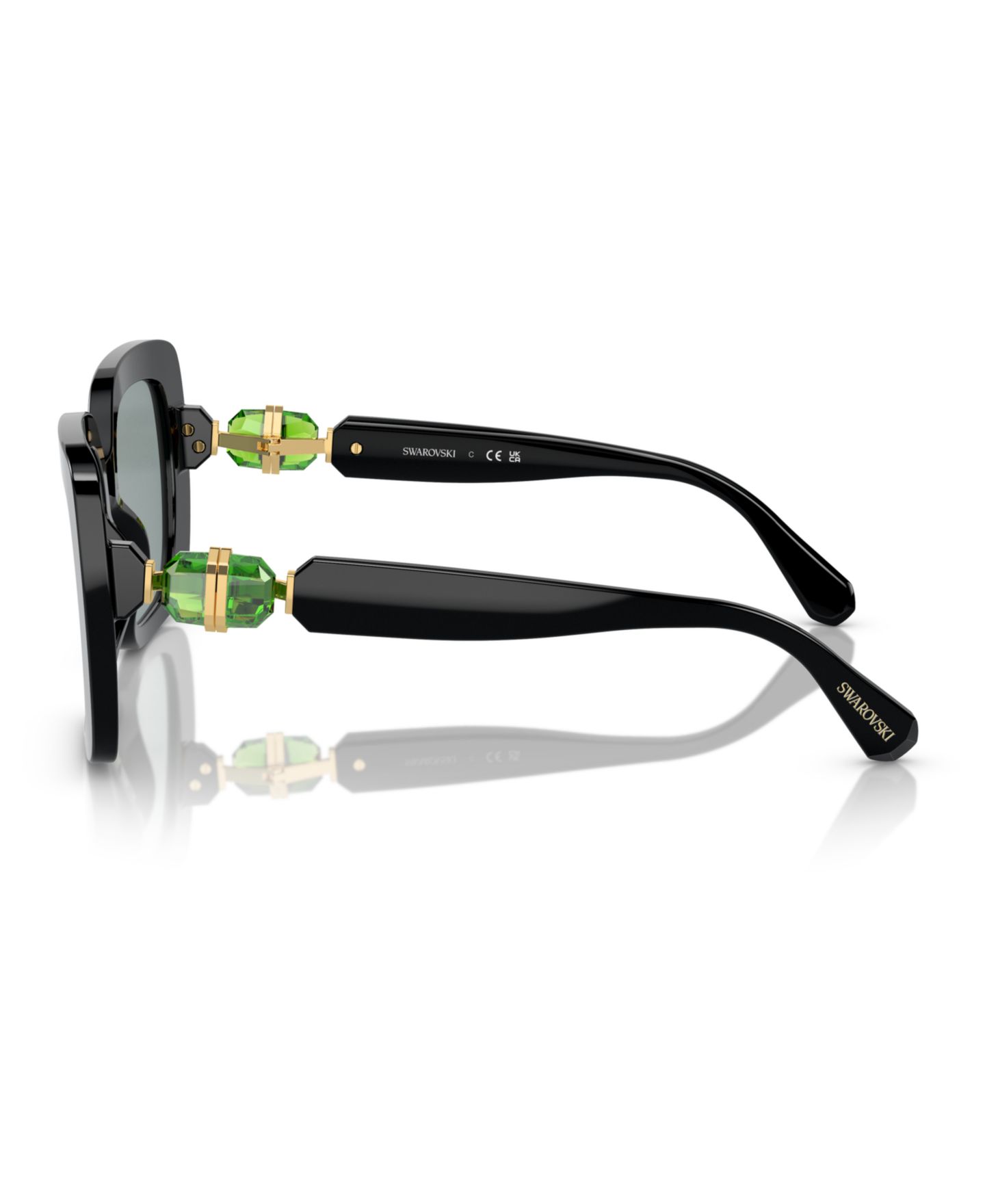 Женские солнцезащитные очки Swarovski Sunglasses SK6001, цвет: Чёрный / Серый однотонный — фото 3
