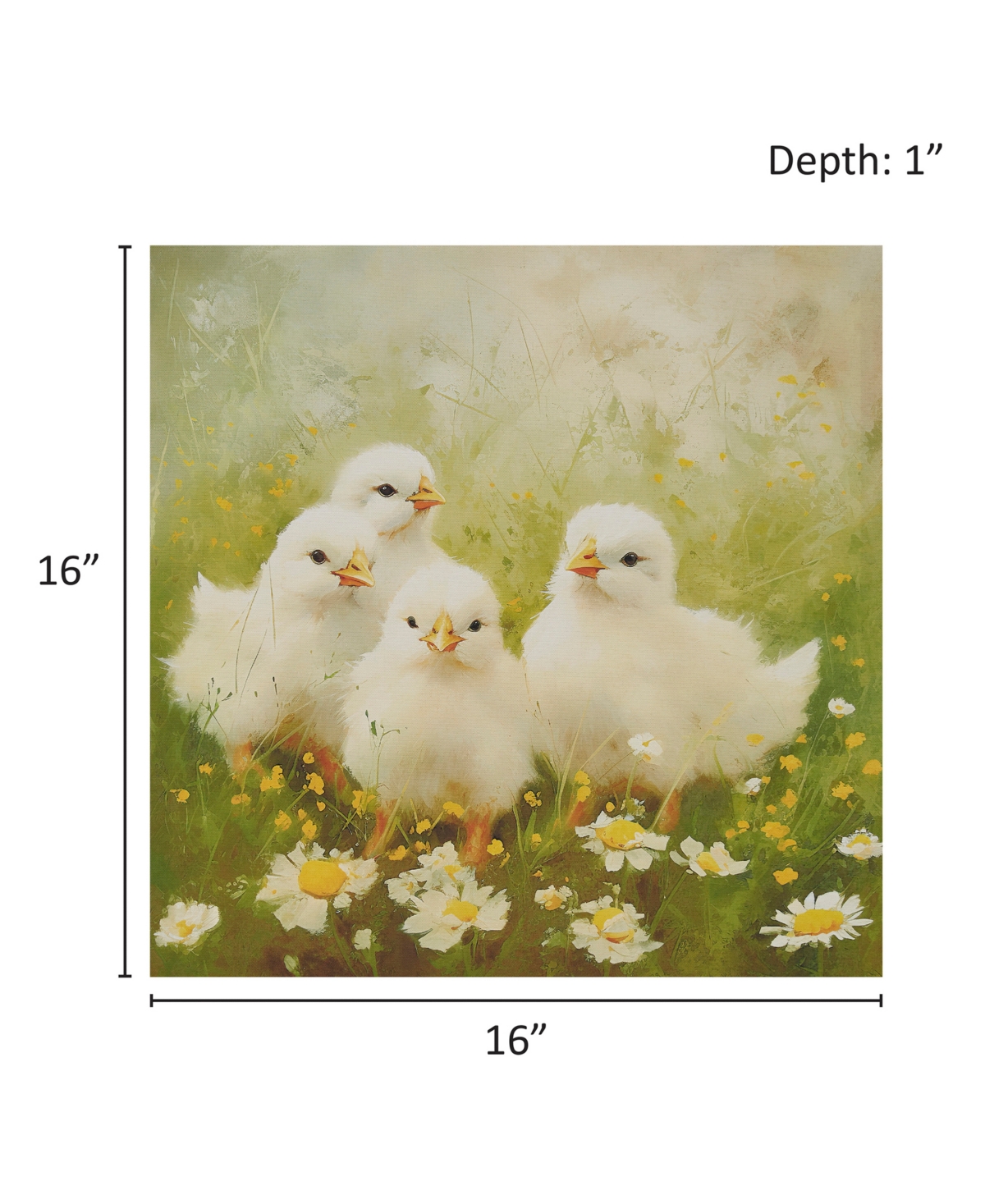 Madison Park Sunshine Animals Chicks Canvas Wall Art In Medium Gre