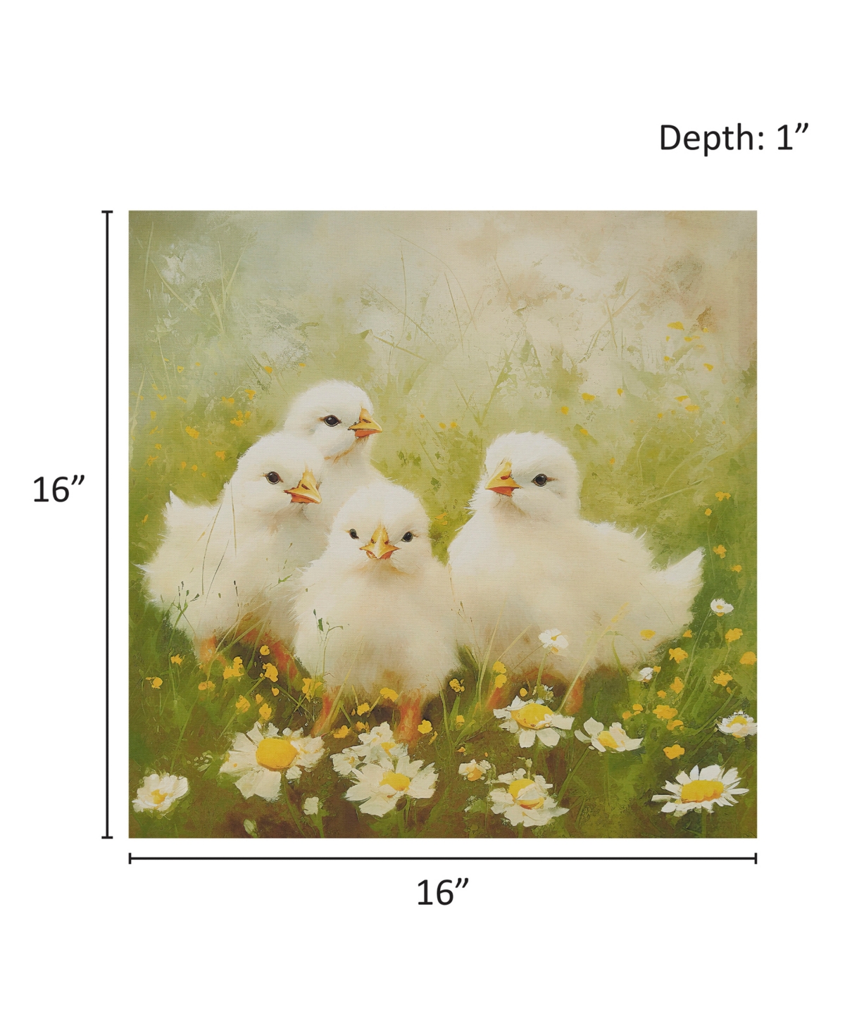 Shop Madison Park Sunshine Animals Chicks Canvas Wall Art In Medium Gre