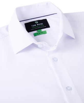 Men's Slim Fit Short Sleeve Performance Button Down Dress Shirt