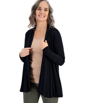 Petite Solid Open-Front Cardigan, Exclusively at Macy's