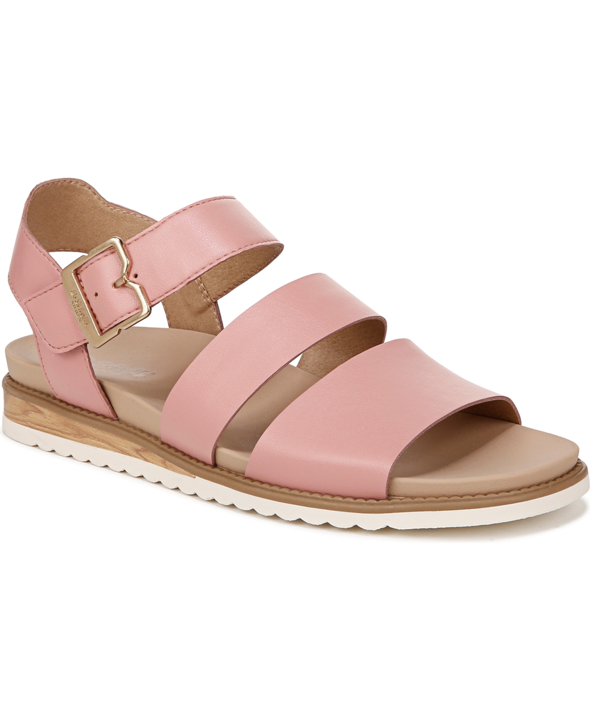 Shop Dr. Scholl's Women's Island-glow Strappy Sandals In Rose Pink Faux Leather