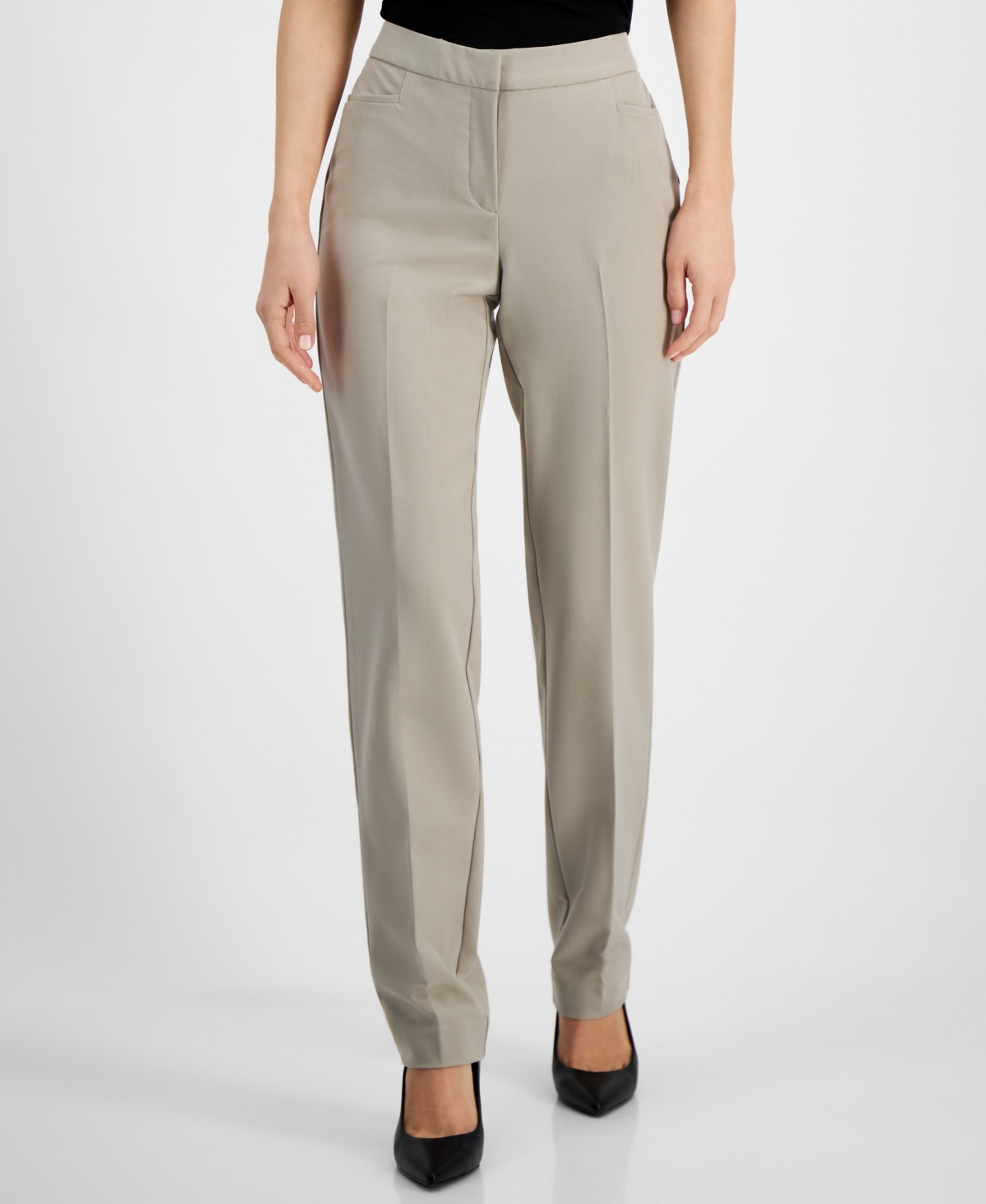 Shop Inc International Concepts Women's Mid-rise L-pocket Straight-leg Pants, Regular, Long & Short Lengths, Created For Macy's In Summer Straw