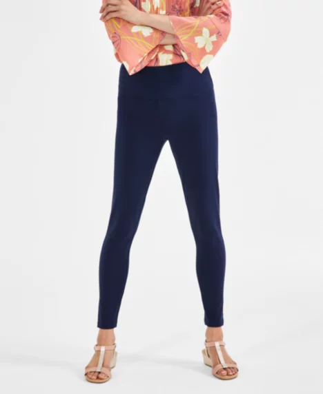 Petite High-Rise Basic Leggings - Industrial Blue