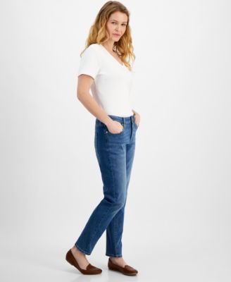 Women's Mid-Rise Stretch Slim-Leg Jeans