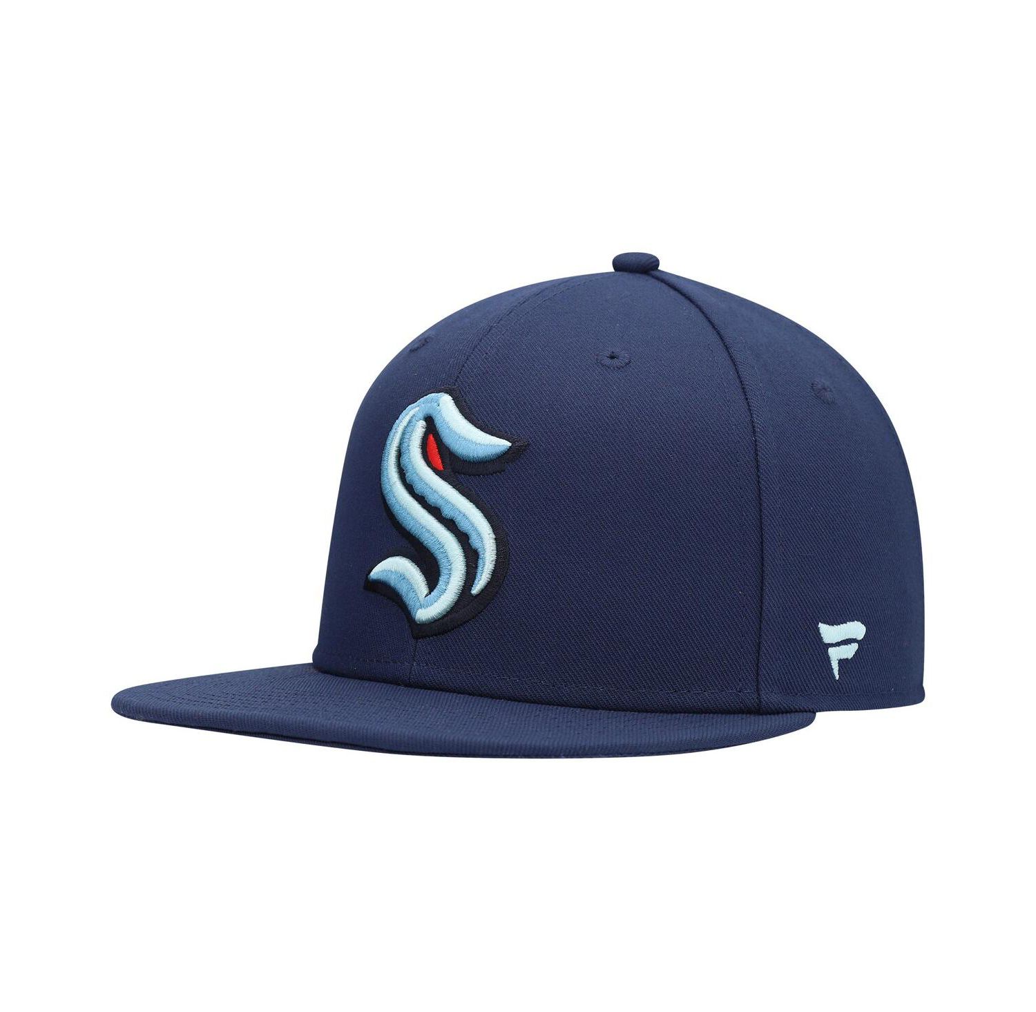 Men's Deep Sea Blue Seattle Kraken Primary Team Logo Snapback Hat
