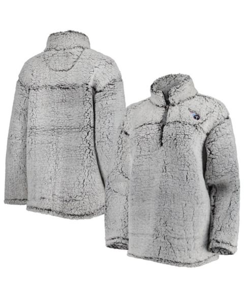 Женские куртки G-III 4Her by Carl Banks Women's Gray Tennessee Titans Sherpa Quarter-Zip Jacket