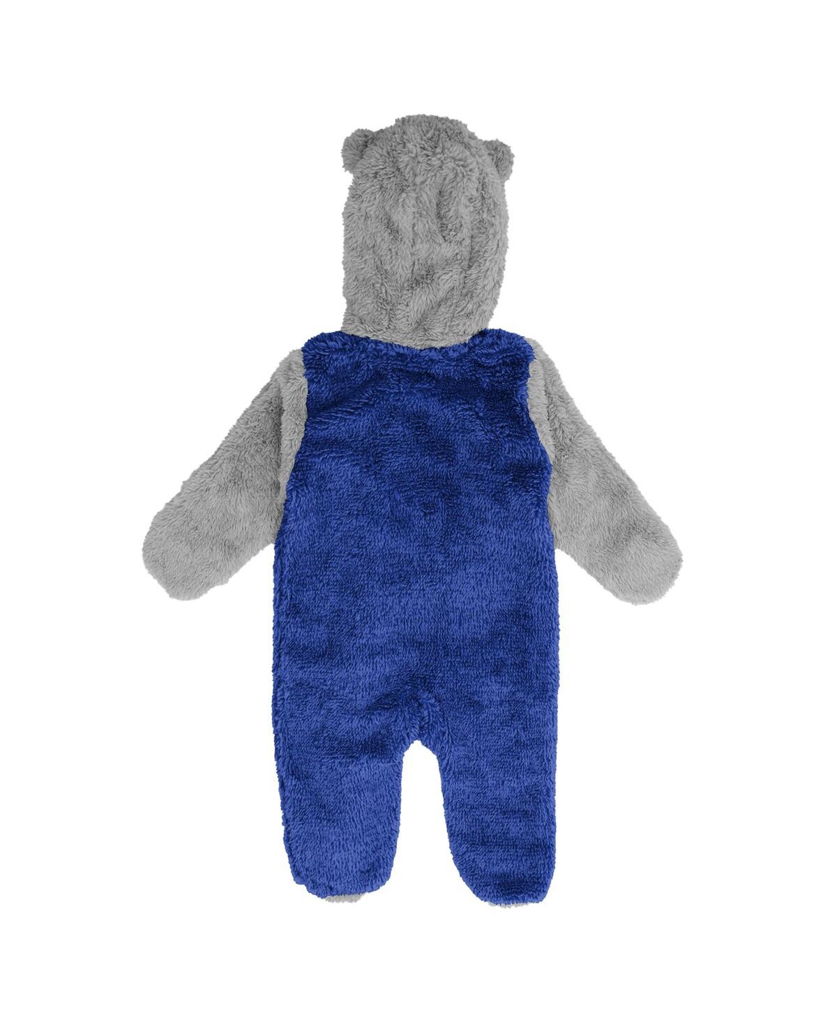 Outerstuff Newborn And Infant Boys And Girls Royal Buffalo Sabres Game Nap Teddy Fleece Bunting Full-zip Sleepe In Royal