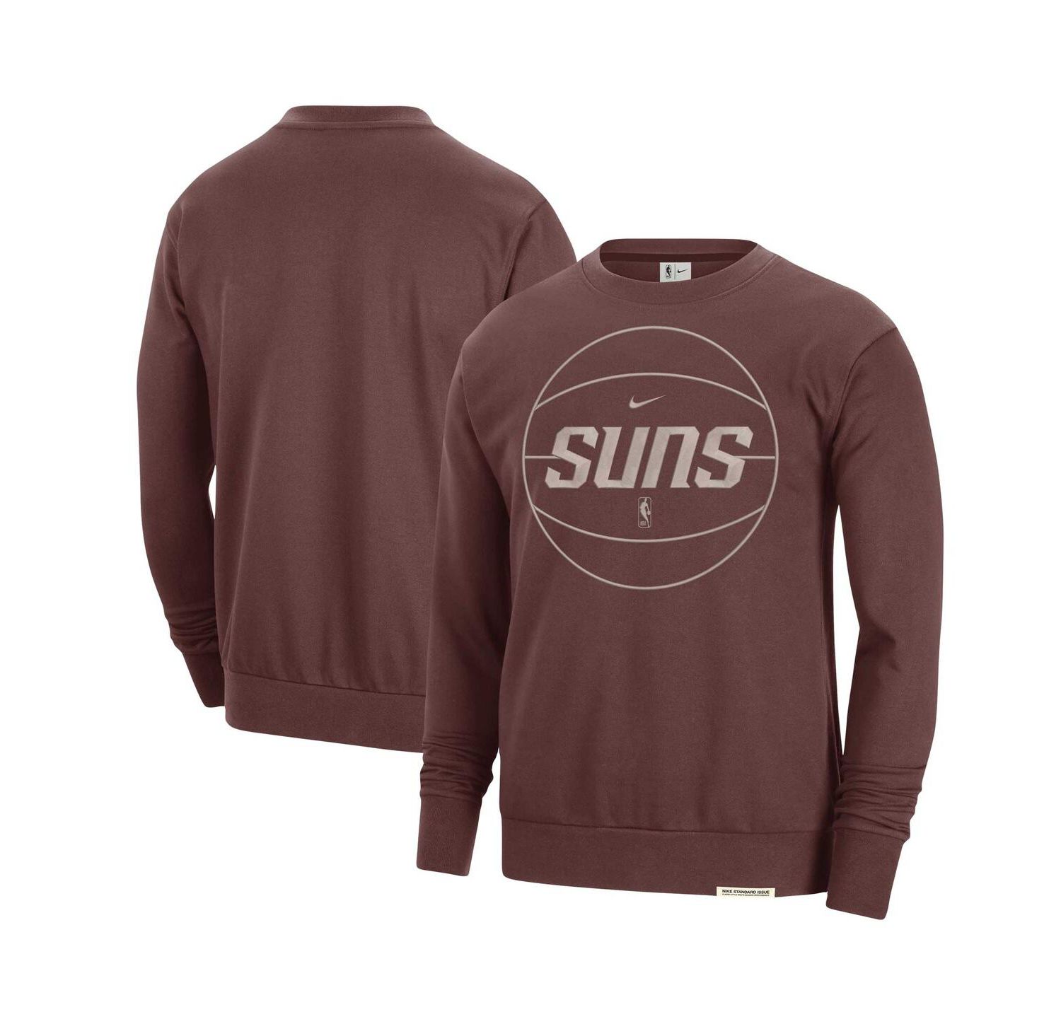 Men's Garnet Phoenix Suns 2023/24 Authentic Standard Issue Travel Performance Pullover Sweatshirt