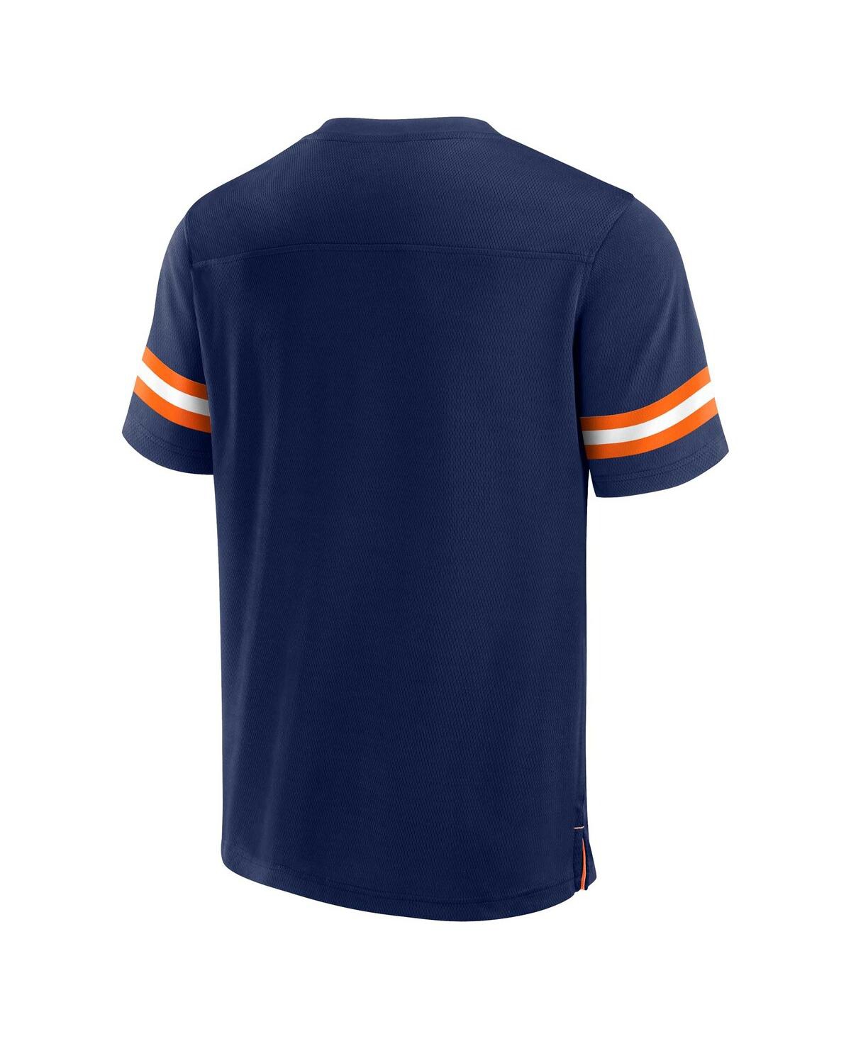 Men's FanaticsDenver Broncos Jersey Tackle V-Neck T-shirt - Navy