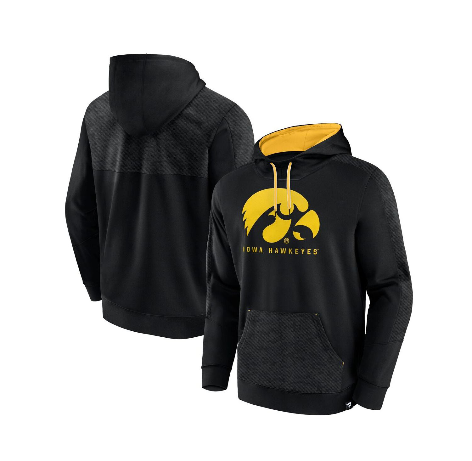 Men's Black Iowa Hawkeyes Defender Pullover Hoodie