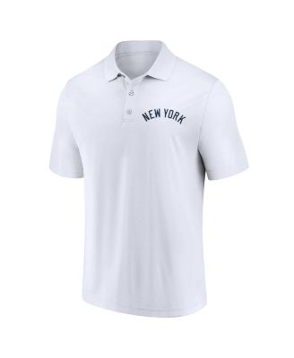 Men's Navy, White New York Yankees Two-Pack Logo Lockup Polo Shirt Set