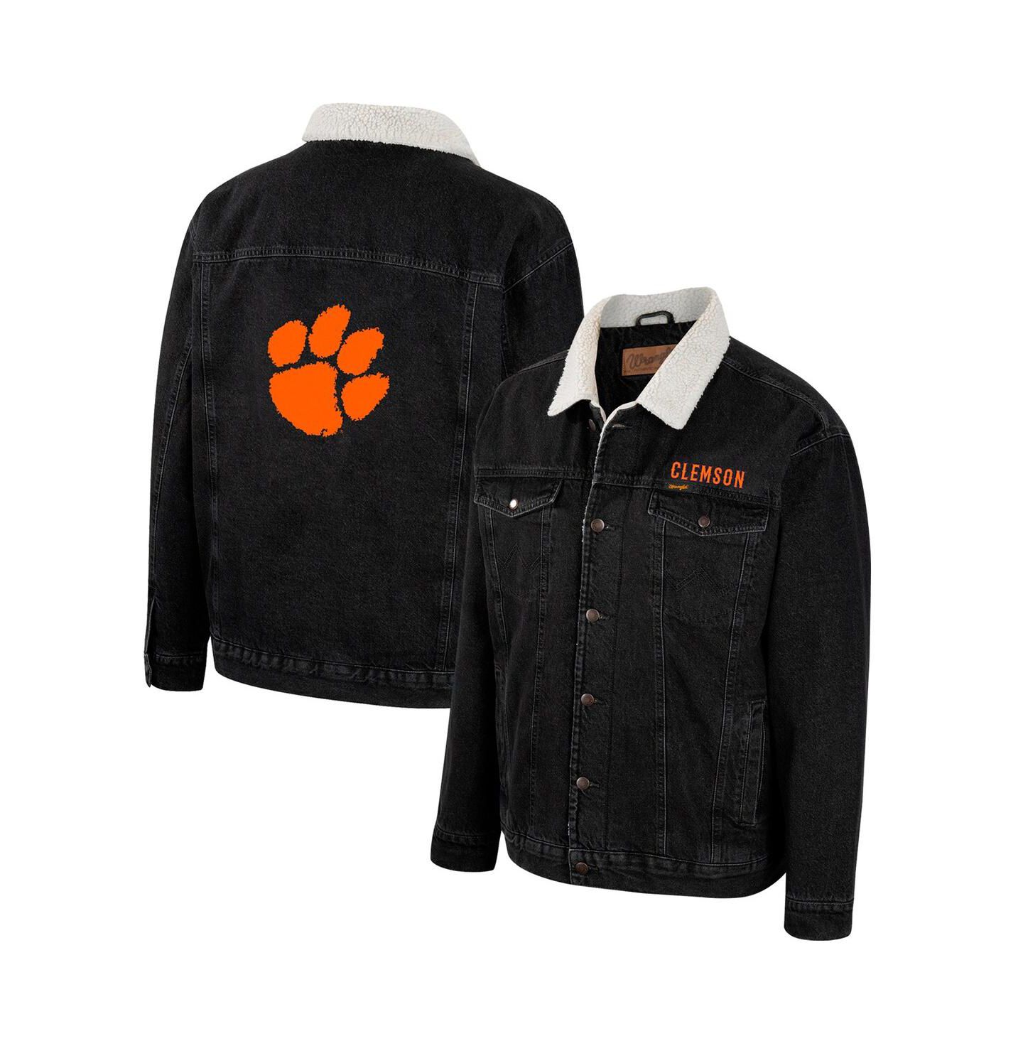 Мужская куртка Colosseum x Wrangler Charcoal Clemson Tigers Western Button-Up Denim — фото 1