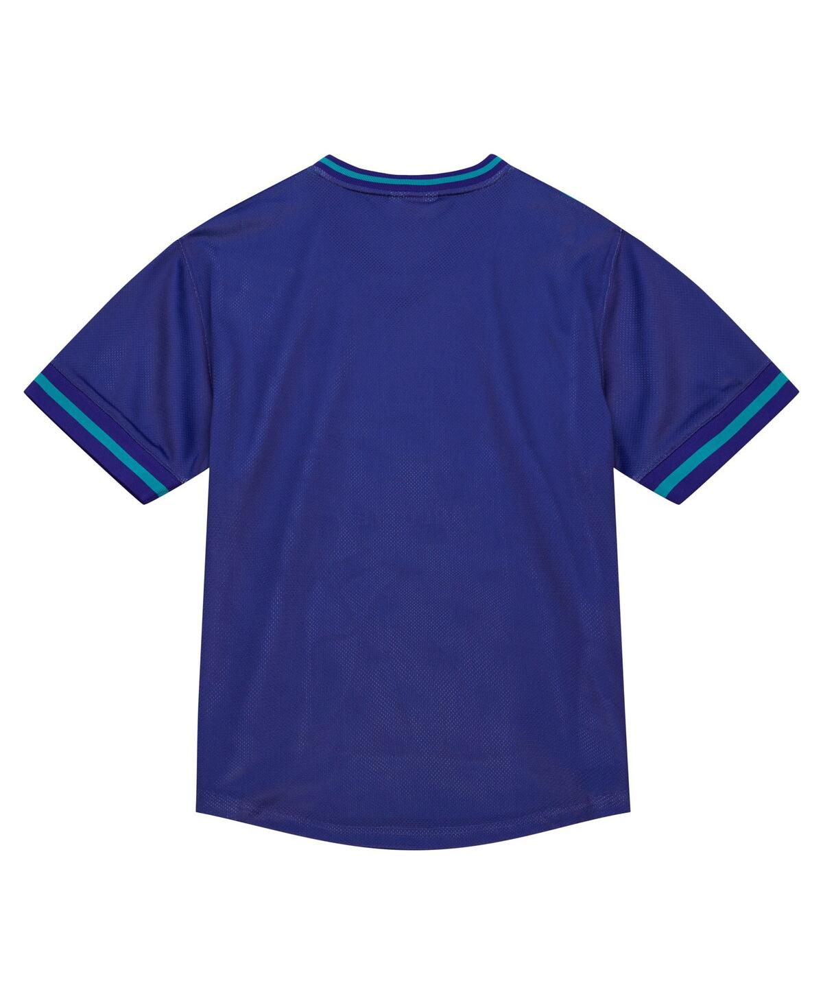 Men's Mitchell & NessCharlotte Hornets Jumbotron 3.0 Mesh V-Neck T-shirt - Teal