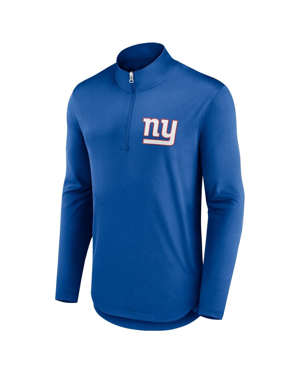 Men's FanaticsNew York Giants Quarterback Quarter-Zip Top - Royal