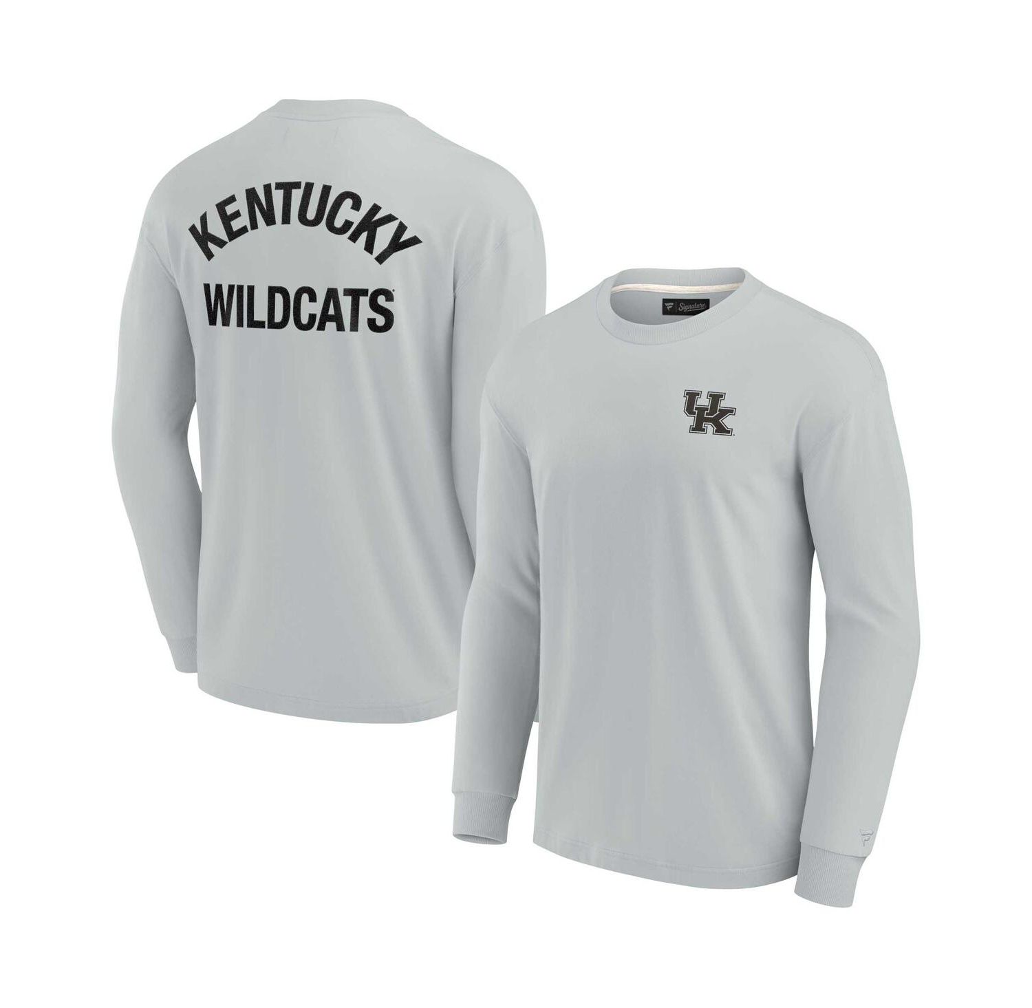 Men's and Women's Gray Kentucky Wildcats Super Soft Long Sleeve T-shirt