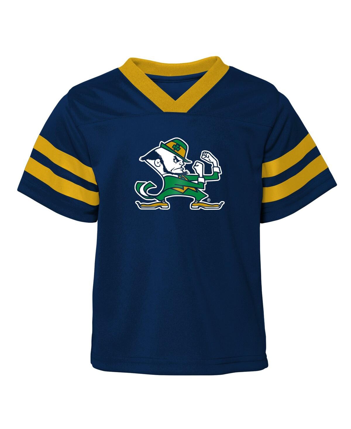 Outerstuff Preschool Boys And Girls Navy Notre Dame Fighting Irish Two-piece Red Zone Jersey And Pants Set In Navy