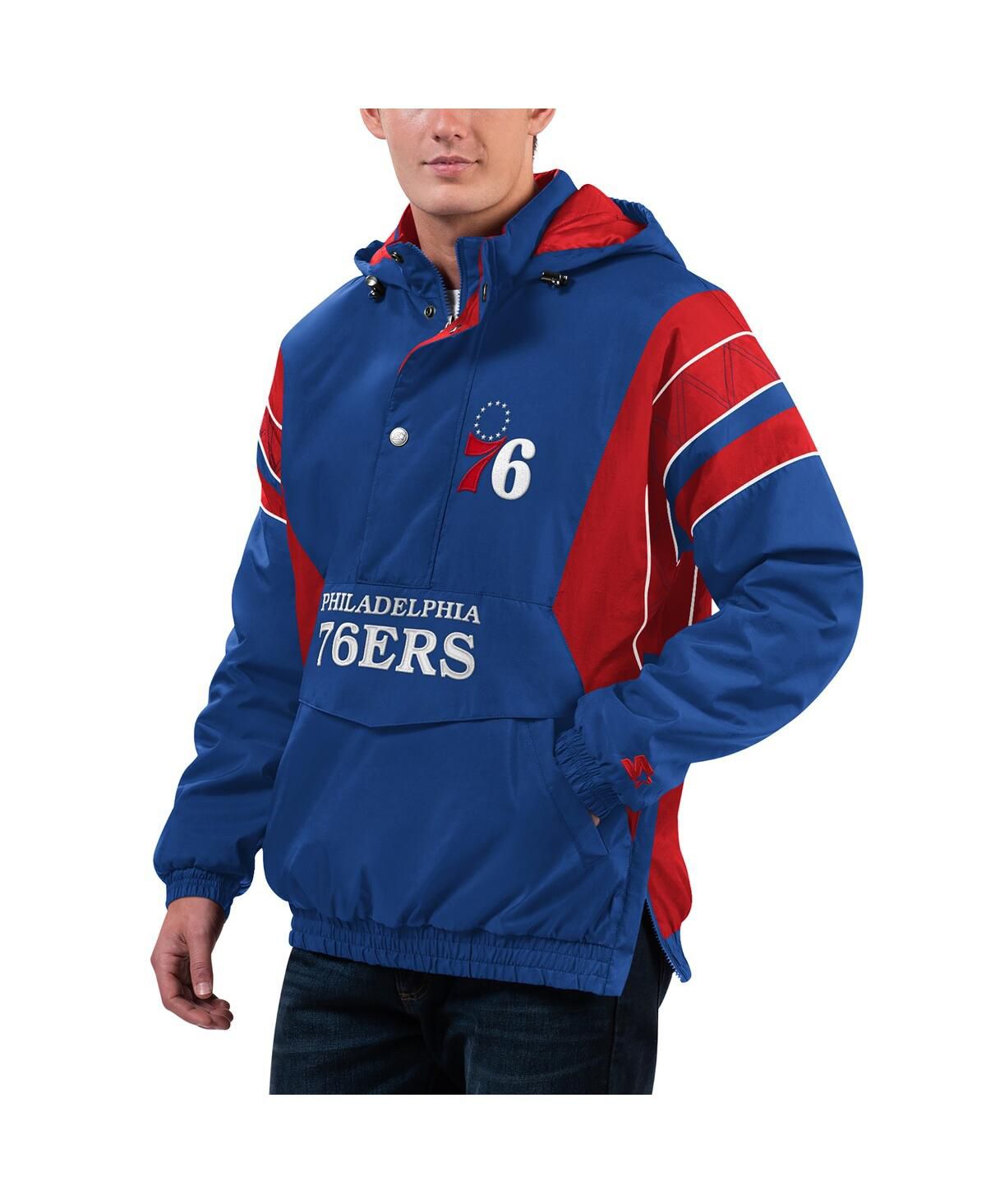 Мужская куртка с капюшоном на молнии Royal Philadelphia 76ers Home Team Hoodie