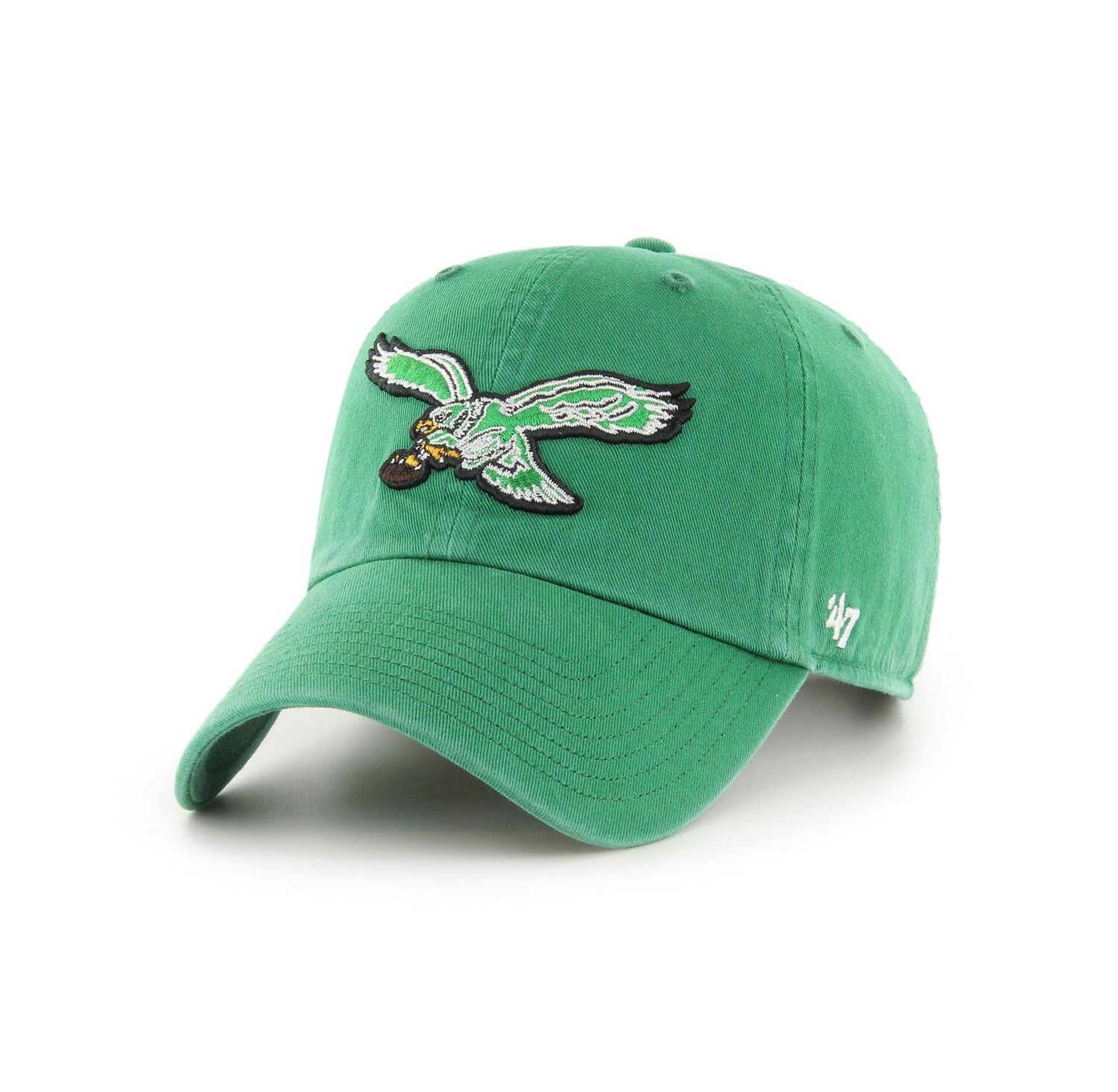 Men's Kelly Green Distressed Philadelphia Eagles Legacy Clean Up Adjustable Hat