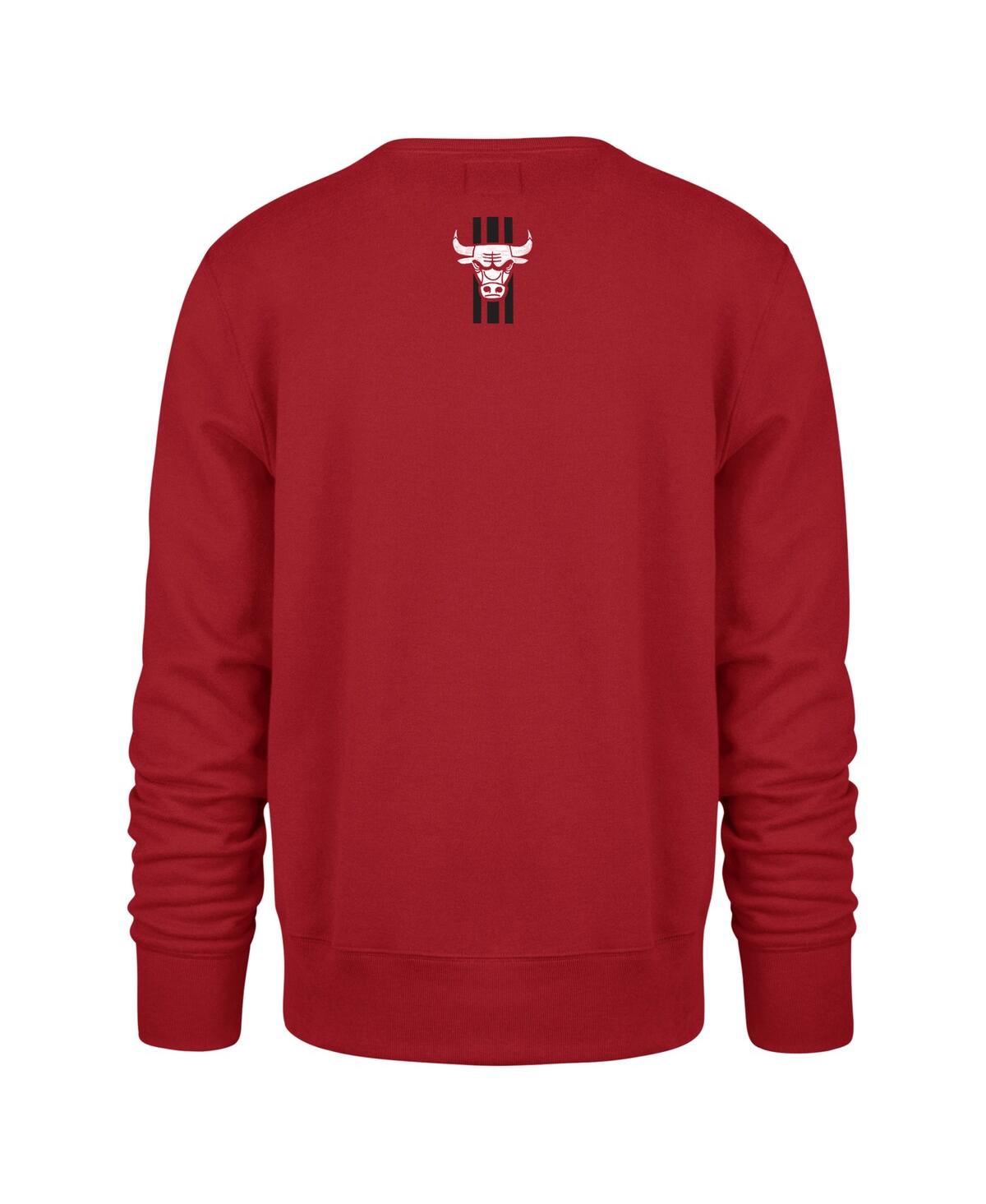 Men's '47 BrandChicago Bulls 2023/24 City Edition Postgame Headline Crew Pullover Sweatshirt - Red
