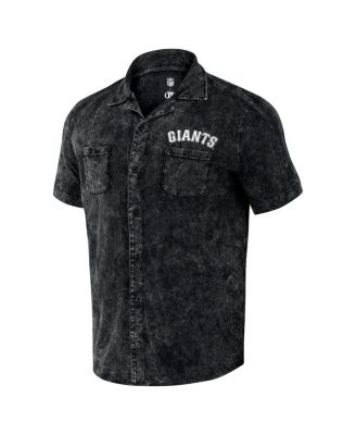 Men's Darius Rucker Collection by Black Distressed San Francisco Giants Denim Team Color Button-Up Shirt