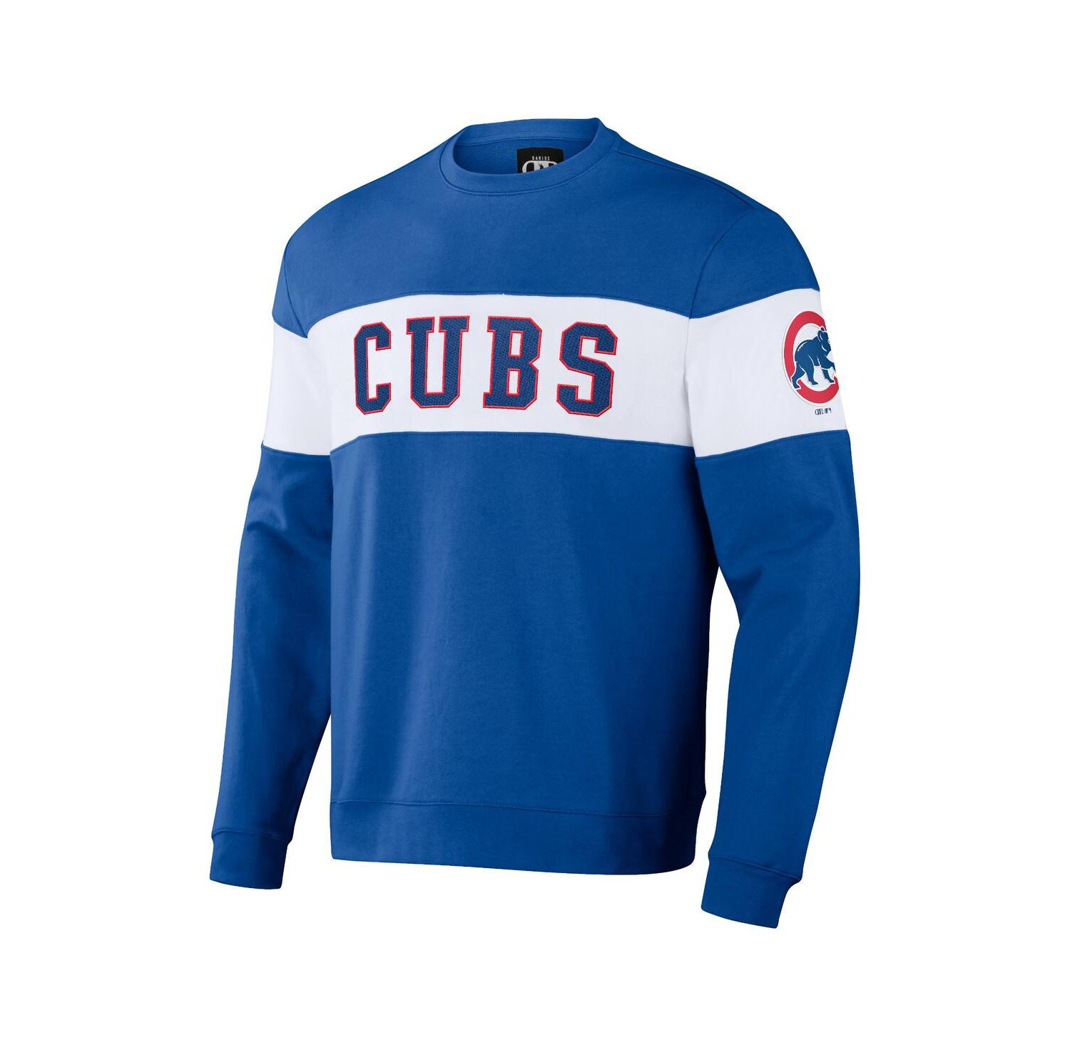 Men's Darius Rucker Collection by Royal Chicago Cubs Stripe Pullover Sweatshirt