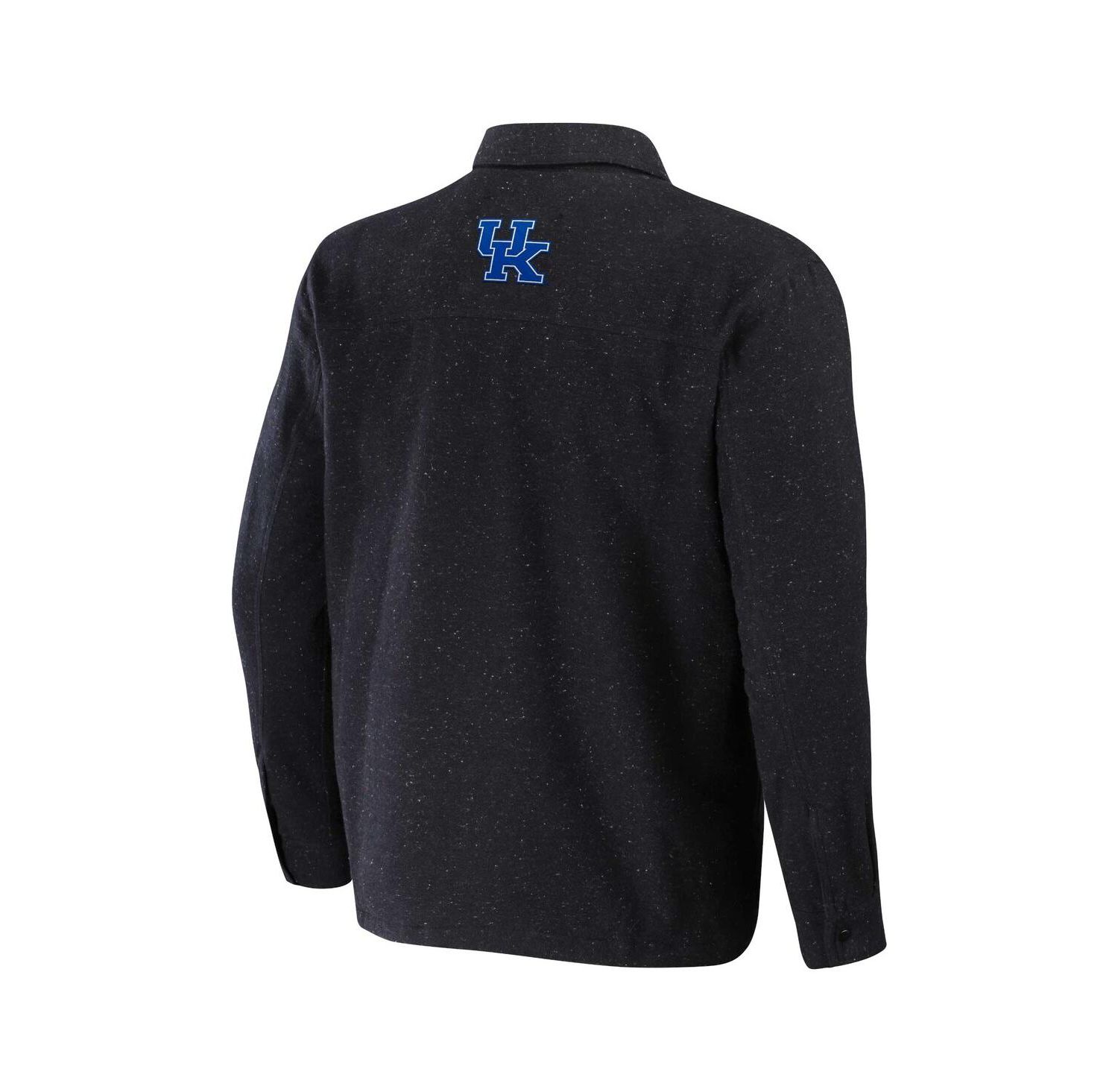 Men's Darius Rucker Collection by Heather Charcoal Kentucky Wildcats Sherpa-Lined Full-Snap Shacket