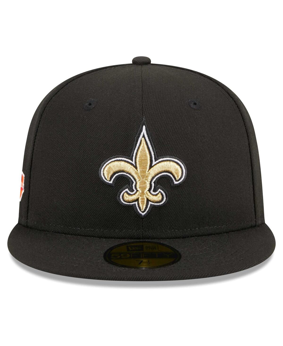 Men's New EraNew Orleans Saints Main Patch 59FIFTY Fitted Hat - Black