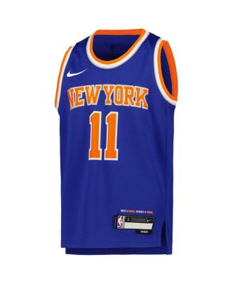 Big Boys Jalen Brunson Blue New York Knicks Swingman Jersey - Icon Edition